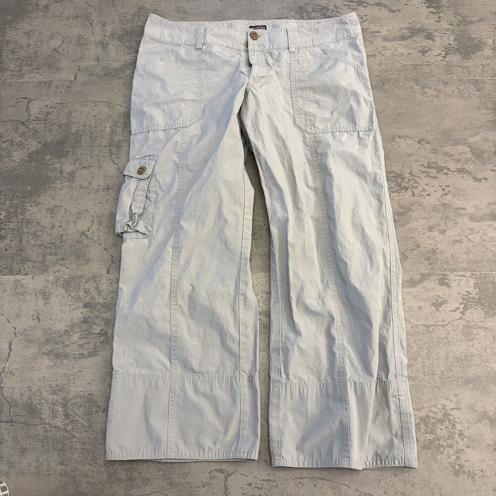 Patagonia Water Girl Women's 10 Pants Super Cali Capri Gray Organic Cotton
